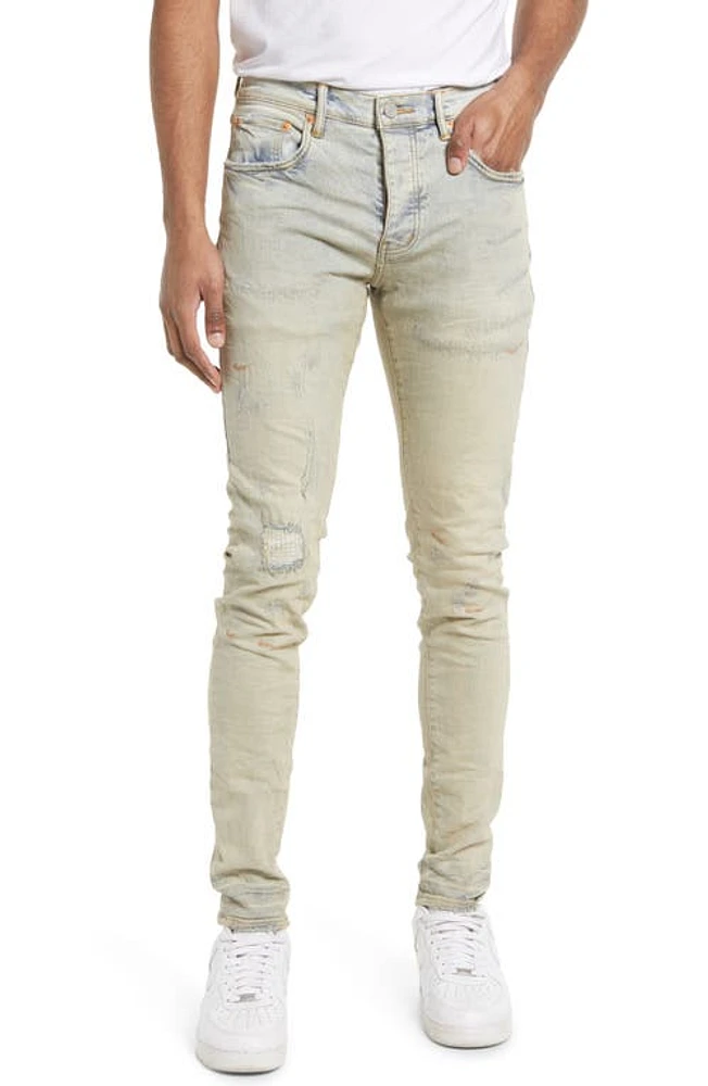 PURPLE BRAND Distressed Skinny Jeans Superlight Oil Repair at Nordstrom, X