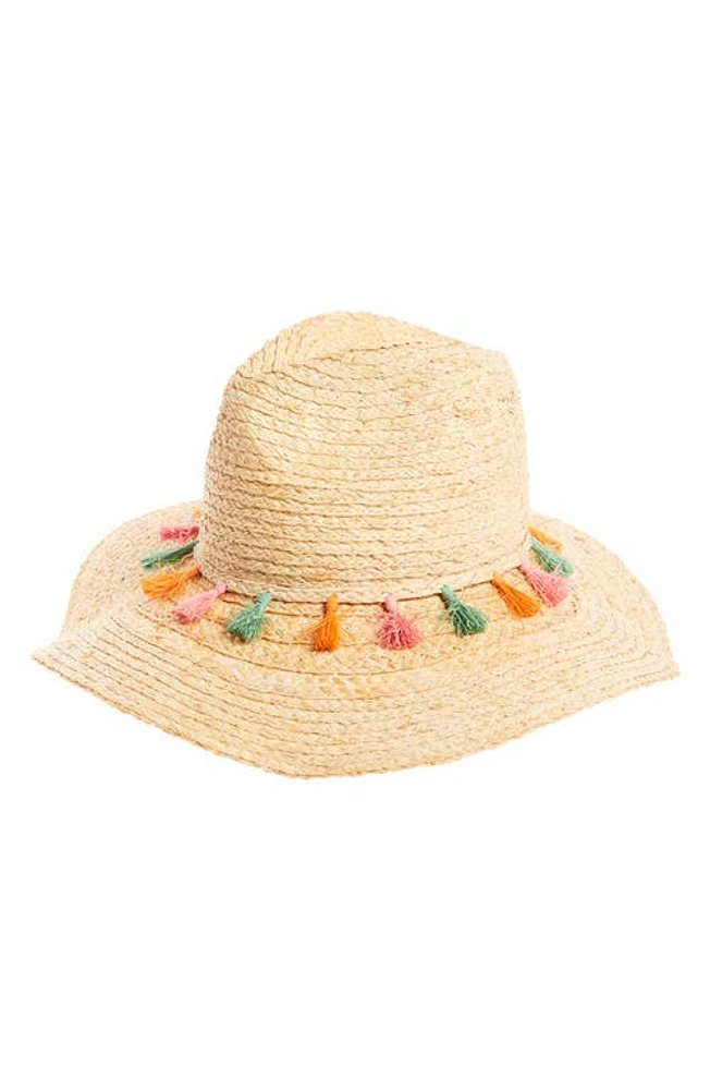 Faherty Tassel Raffia Fedora in Natural at Nordstrom