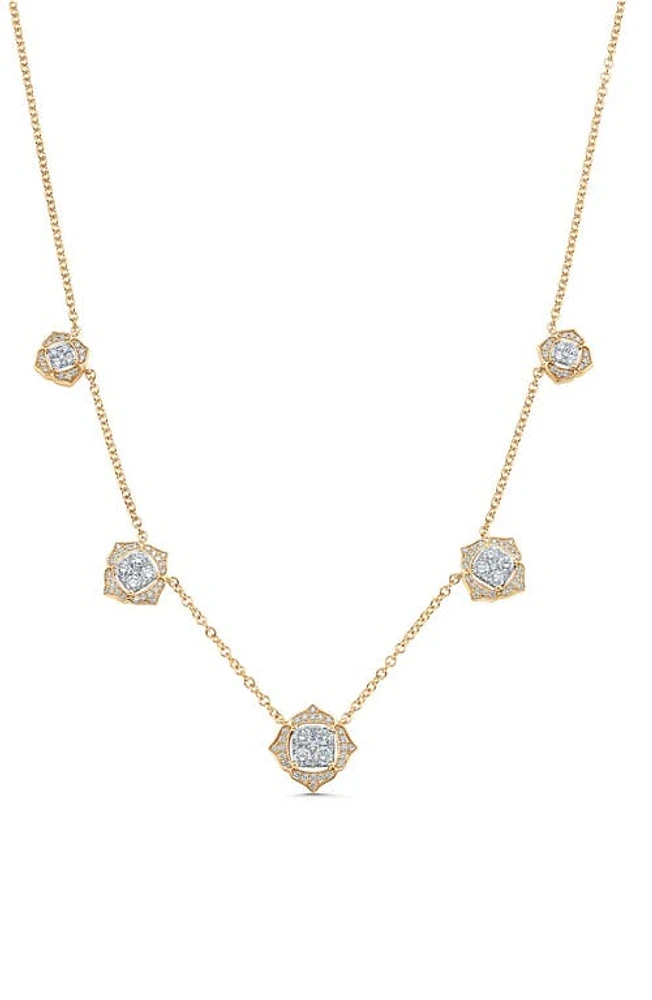 Sara Weinstock Leela Diamond Station Necklace in Yellow Gold at Nordstrom