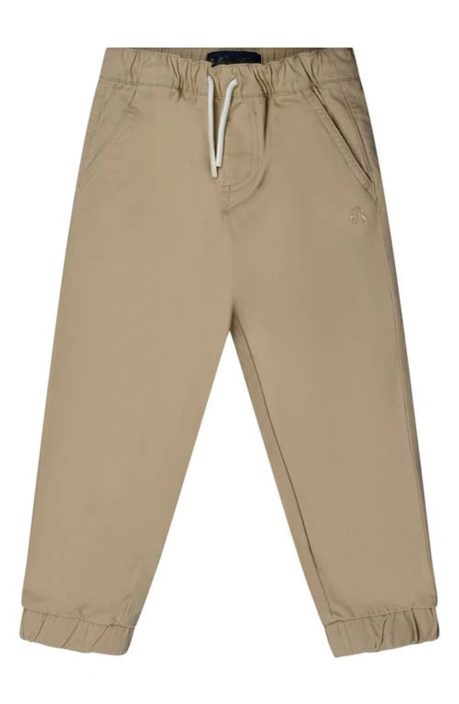 Brooks Brothers Kids' Drawstring Cotton Twill Joggers Sand at Nordstrom,