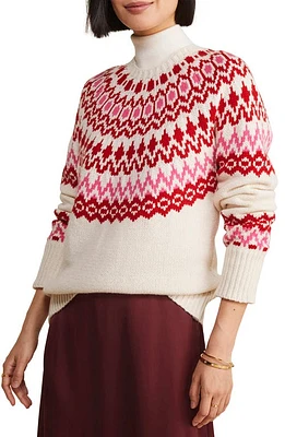 vineyard vines Cast Off Fair Isle Wool Blend Sweater in Marshmallow at Nordstrom, Size X-Small