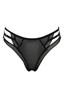 Love, Vera Cheekini Strappy Mesh Briefs Black at Nordstrom,