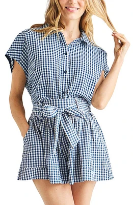 Splendid Gabrielle Cotton Blend Gingham Button-Up Shirt at Nordstrom,