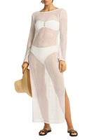 Sea Level Surf Long Sleeve Mesh Cover-Up Dress at Nordstrom,