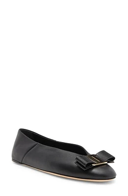 FERRAGAMO Vanna Bow Ballet Flat Black at Nordstrom,