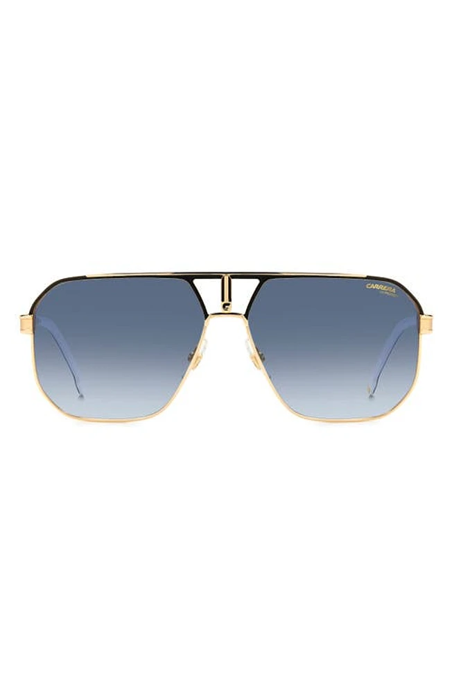 Carrera Eyewear 62mm Oversize Navigator Sunglasses in Gold/ Shaded at Nordstrom