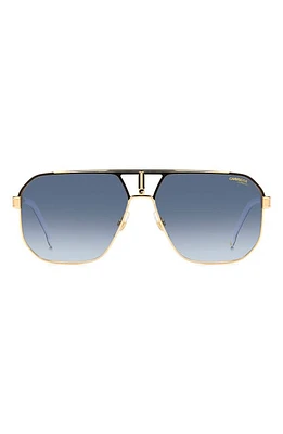 Carrera Eyewear 62mm Oversize Navigator Sunglasses in Gold/ Shaded at Nordstrom