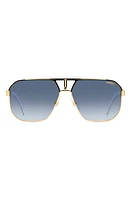 Carrera Eyewear 62mm Oversize Navigator Sunglasses in Gold/ Shaded at Nordstrom