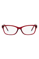 Tiffany & Co. 54mm Rectangular Optical Glasses in Bordeaux at Nordstrom