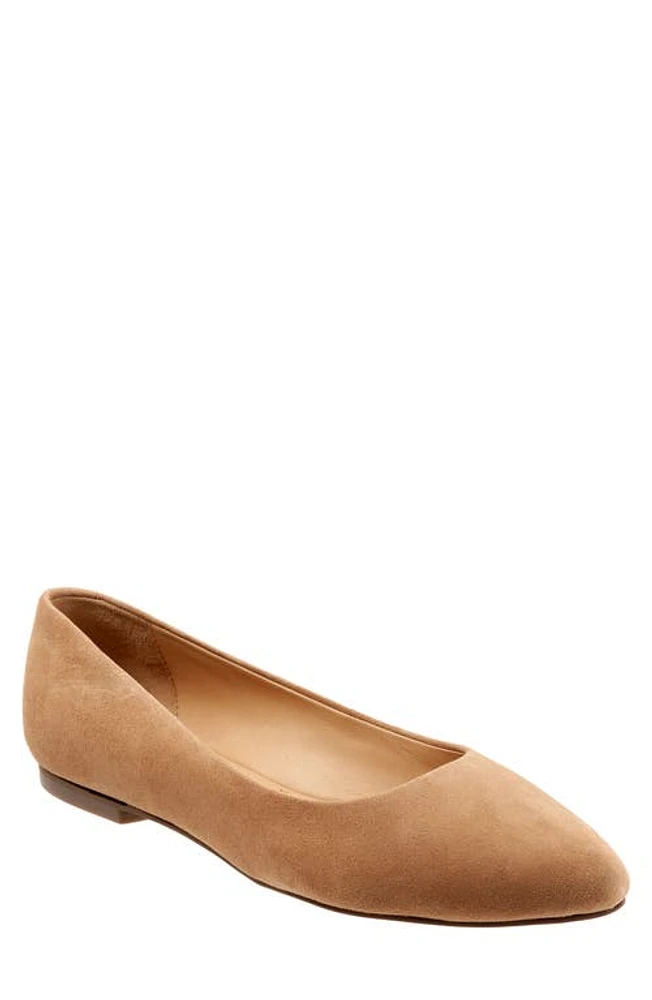 Trotters Estee Ballet Flat Camel Suede at Nordstrom,