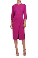 Kay Unger Doreen Midi Sheath Dress Vivid Berry at Nordstrom,