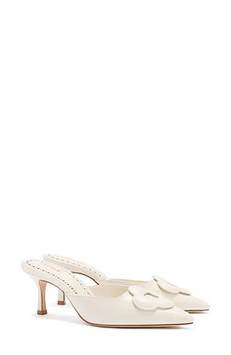 Larroudé Flora Pointed Toe Mule Ivory at Nordstrom,