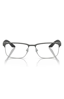 Prada Linea Rossa 56mm Rectangular Optical Glasses in Lt Grey Gradient at Nordstrom