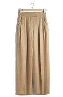 & Other Stories High Waist Wide Leg Pants Beige Medium Dusty at Nordstrom,