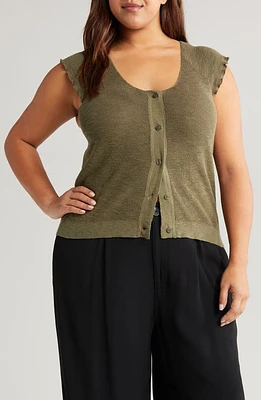 Treasure & Bond Cap Sleeve Cardigan at Nordstrom,