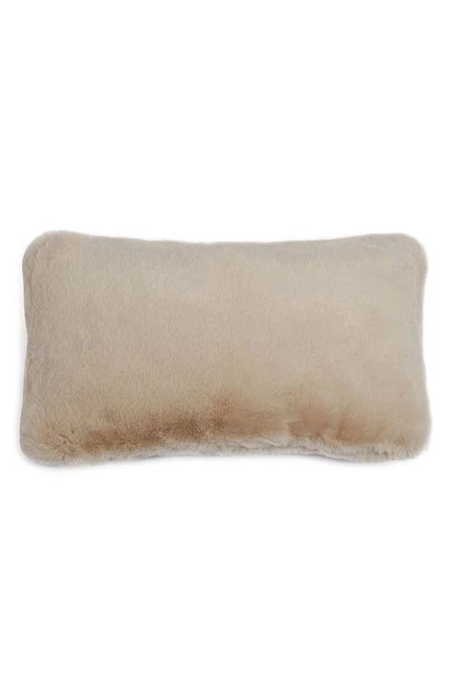 Apparis Cicily Faux Fur Lumbar Pillow in Latte at Nordstrom