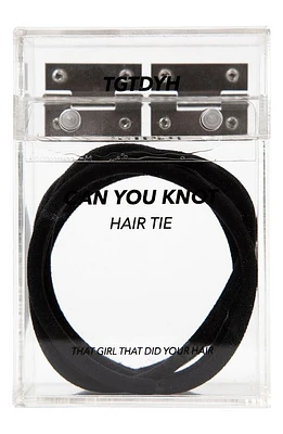 That Girl That Did Your Hair 5-Pack Knot Hair Tie Case in Black at Nordstrom