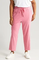 KUT from the Kloth Rosalie Drawstring Ankle Linen Blend Pants at Nordstrom,