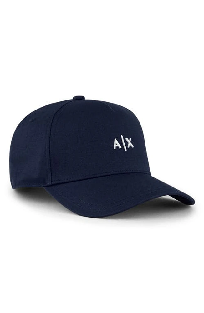 Armani Exchange Small Embroidered Logo Baseball Cap in Navy at Nordstrom