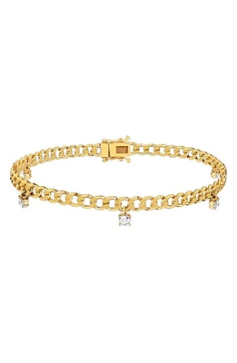 EF Collection Diamond Curb Chain Bracelet in 14K Yellow Gold at Nordstrom