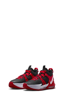 Nike Kids' LeBron Witness 7 Basketball Shoe in Black/White/University Red at Nordstrom, Size 4 M