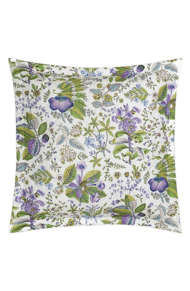 Matouk Pomegranate Quilted Linen Pillow Sham in Lilac at Nordstrom, Size Euro