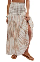 Free People Ravenna Tie Dye Gauze Maxi Skirt Soft Mauve Combo at Nordstrom,