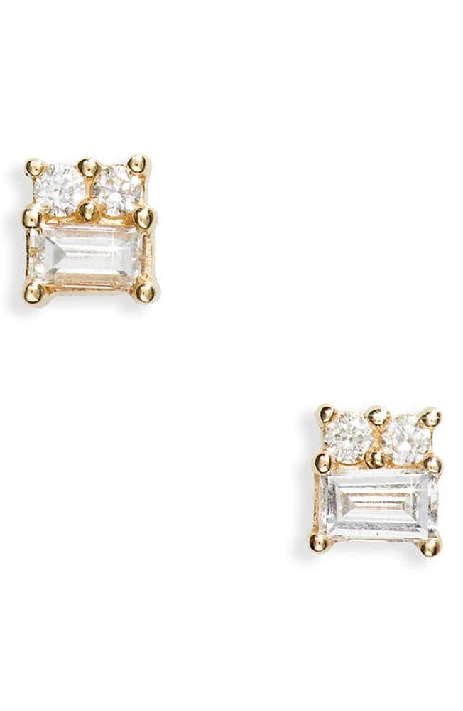 Dana Rebecca Designs Sadie Mini Diamond Stud Earrings in Yellow Gold at Nordstrom