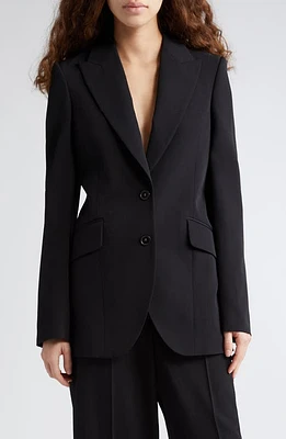 Stella McCartney Iconic Wool Stretch Gabardine Blazer Black at Nordstrom, Us