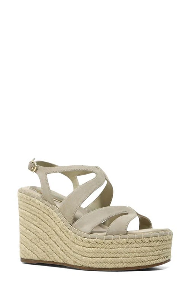 Kenneth Cole New York Solace Platform Wedge Sandal Almond Suede at Nordstrom,