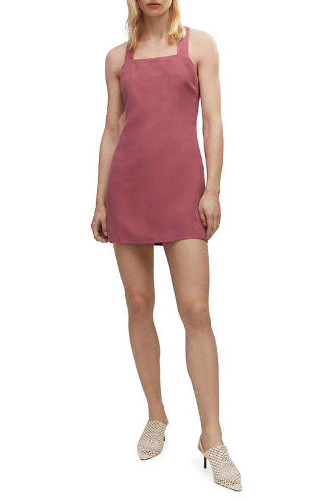 MANGO Cross Strap Minidress in Pink at Nordstrom, Size 8