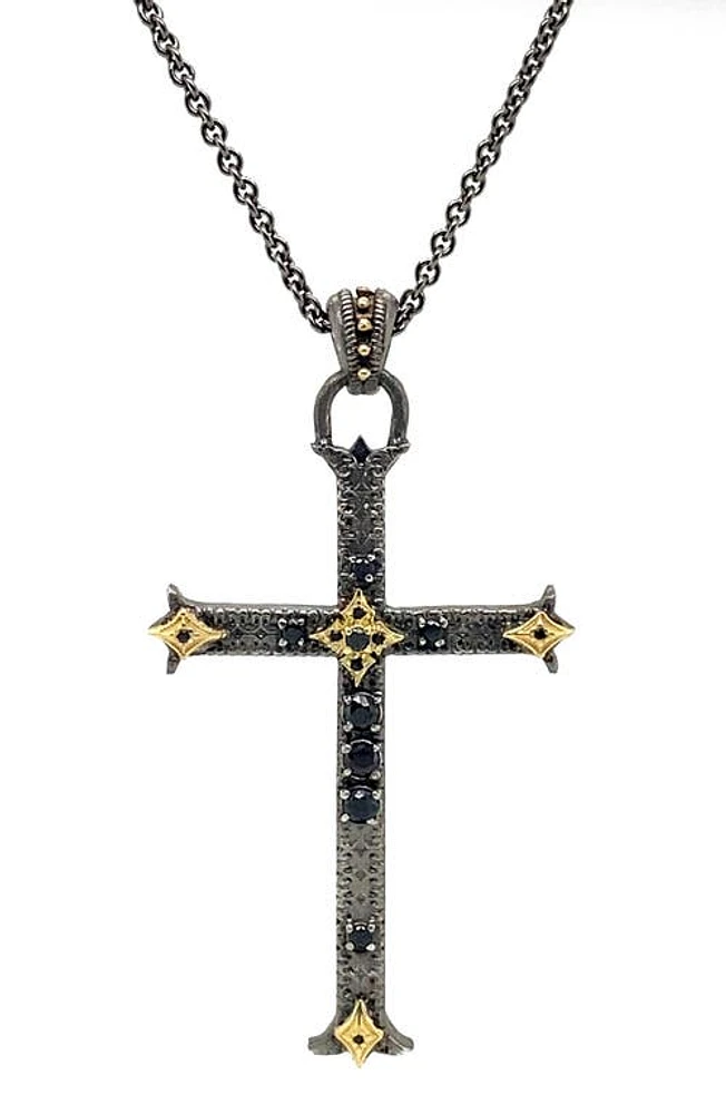 Armenta Romero Crivellie Cross Pendant Necklace in Silver at Nordstrom, Size 16