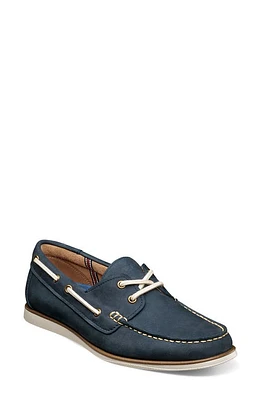 Florsheim Atlantic Boat Shoe in Navy Nubuck at Nordstrom, Size 9.5