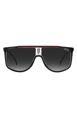 Carrera Eyewear 61mm Gradient Flat Top Sunglasses in Black Red/Grey Shaded at Nordstrom