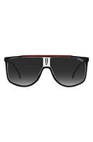 Carrera Eyewear 61mm Gradient Flat Top Sunglasses in Black Red/Grey Shaded at Nordstrom