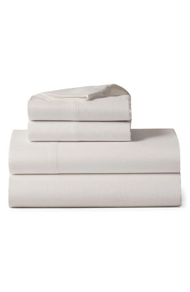 Ralph Lauren Lovan Organic Cotton Jacquard Flat Sheet in True Platinum at Nordstrom, Size Queen