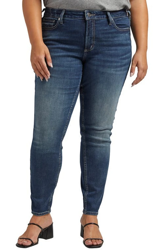 Silver Jeans Co. Suki Mid Rise Skinny Jeans in Indigo at Nordstrom, Size 24W X 31