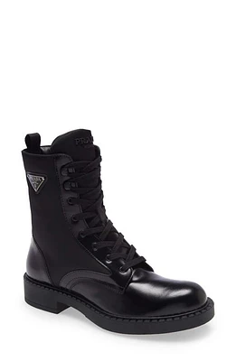 Prada Chocolate Combat Boot Nero at Nordstrom,