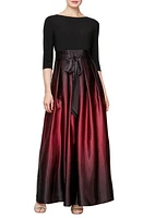 SLNY Tie Waist Ombrè Skirt Gown at Nordstrom,