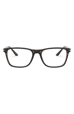 Giorgio Armani 55mm Rectangular Optical Glasses in Matte Havana at Nordstrom