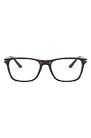 Giorgio Armani 55mm Rectangular Optical Glasses in Matte Havana at Nordstrom