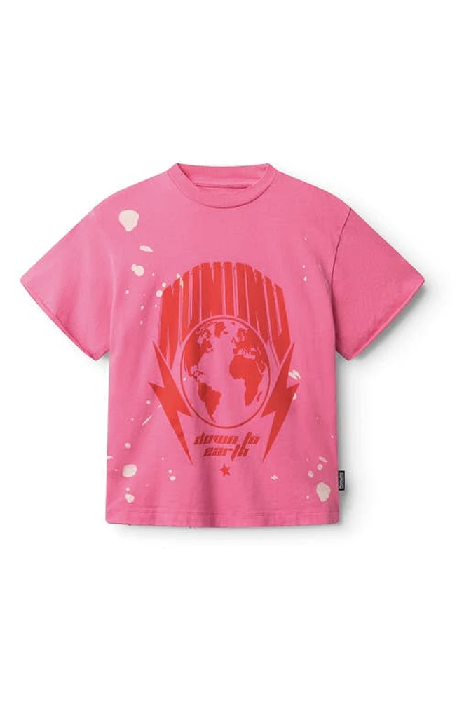 Nununu Kids' Down to Earth Graphic T-Shirt Hot Pink at Nordstrom