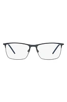 Dolce & Gabbana Dolce & Gabbana 57mm Rectangular Optical Glasses in Navy at Nordstrom