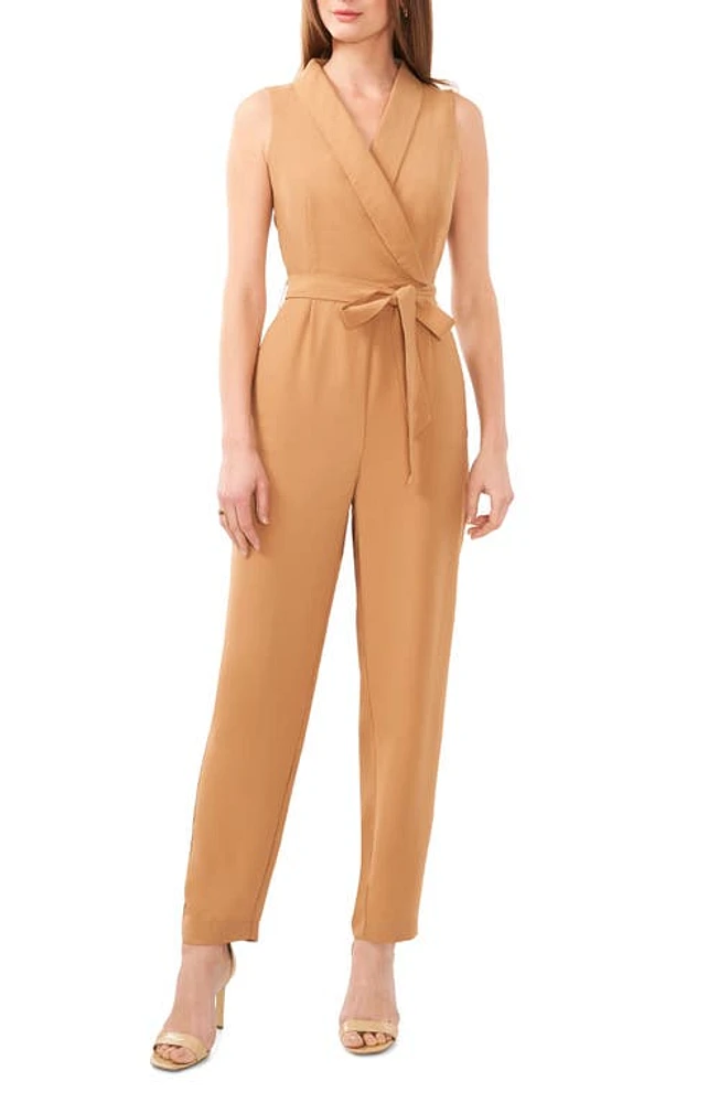 halogen(r) Tie Waist Surplice V-Neck Jumpsuit at Nordstrom,