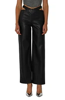 BY. DYLN Atlas Waist Cutout Faux Leather Pants Black at Nordstrom,