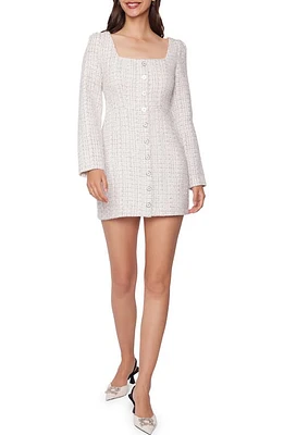 Lost + Wander Louise Long Sleeve Tweed Minidress Off-White-Multi at Nordstrom,