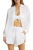 Vitamin A Playa Oversize Linen Cover-Up Shirt at Nordstrom,