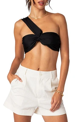 EDIKTED Keenan Asymmetric Bralette Black at Nordstrom,