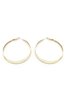 Panacea Triple Row Hoop Earrings in Gold at Nordstrom