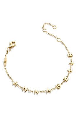 BaubleBar Pisa Custom Letter Charm Bracelet in Gold at Nordstrom